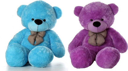 Cute Teddy Bear Pack of 2 (Blue,Purple 