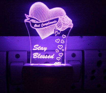 Caixy 3D Nachtlicht 7 farbwechselnde LED 3D dreidimensionale Rick und Morty Modell Tischlampe Animation Wohnkultur Lampe Kinder schlafen 