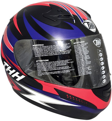 Red Blue, Matt) Motorbike Helmet 