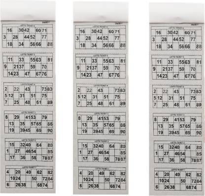 sai 33 decor tambola tickets 3 books 1800 perforated tickets board game accessories board game decor tambola tickets 3 books 1800 perforated tickets buy board game ticket toys in india