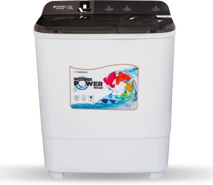 Sansui 6.5 kg Wash and Dust Protection, Powerful Spin, Breeze Dryer Technology Semi Automatic Top Load Black