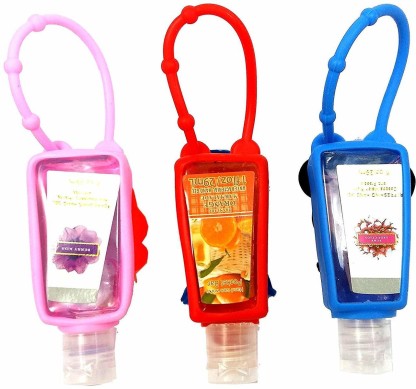 12pcs Refillable Cartoons Bottles with Keychain 30ml Empty and Portable Containers for Hand Sanitizer 