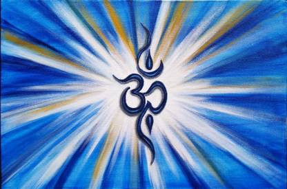 Thebrushstory Original Handmade Om Symbol On Canvas With Acrelic Paints Canvas 12 Inch X 18 Inch Painting Price In India Buy Thebrushstory Original Handmade Om Symbol On Canvas With Acrelic Paints