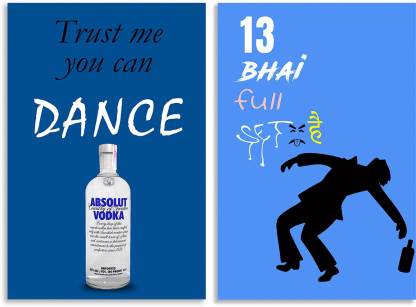 Funny Quotes Design Posters Tera Vai Full Set Hai & Trust Me You Can Dance  Quotes