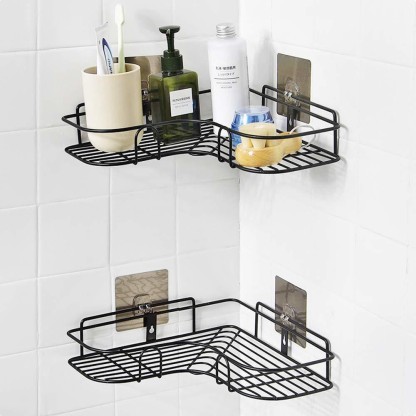 Shower Caddy Storage Shelf Rack Stainless Steel Shower Corner Basket 