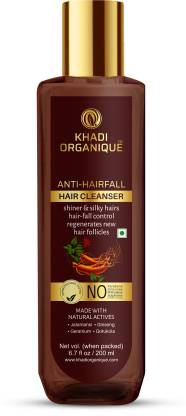 khadi ORGANIQUE Anti Hair Fall Shampoo / Cleanser (NO SLS & PARABEN) For  Hair-fall Control, Shiner & Silky Hairs, Regenerates New Hair Follicles -  Price in India, Buy khadi ORGANIQUE Anti Hair
