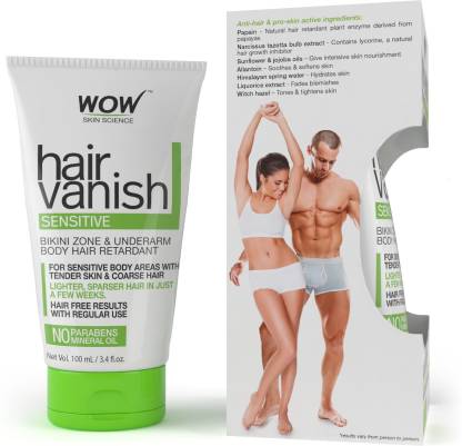 WOW SKIN SCIENCE WOW Hair Vanish Sensitive - No Parabens & Mineral Oil  (100mL) Cream - Price in India, Buy WOW SKIN SCIENCE WOW Hair Vanish  Sensitive - No Parabens & Mineral