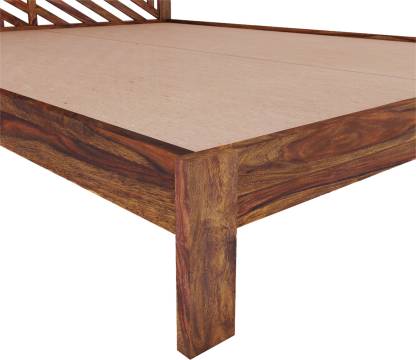 Teak Color Amaze Pure Solid Wood King Bed
