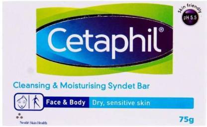 Cetaphil cleansing & moisturising syndet bar 75gm X 4