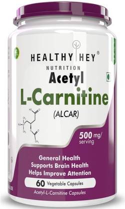 healthyhey nutrition acetyl l carnitine alcar 500 mg 60 veg capsules