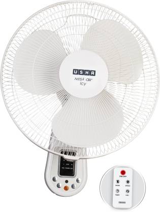 Usha Mist Air Icy With Remote 400 Mm 3 Blade Wall Fan In India At Flipkart Com - In Wall Fan Remote