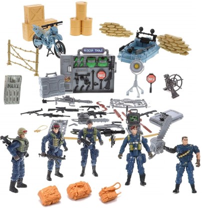 Army Men Action Figures Soldiers Toys with Weapon Accessories SWAT Team Figure Military Playset for Boys Girls Children Kids 3 4 5 6 7 8 9 Years Old,Great as Christmas,Birthday Set of 12 