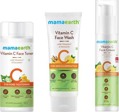 Mamaearth Vitamin C Skincare Regimen Kit Toner Face Wash Face Cream Ctm Price In India Buy Mamaearth Vitamin C Skincare Regimen Kit Toner Face Wash Face Cream