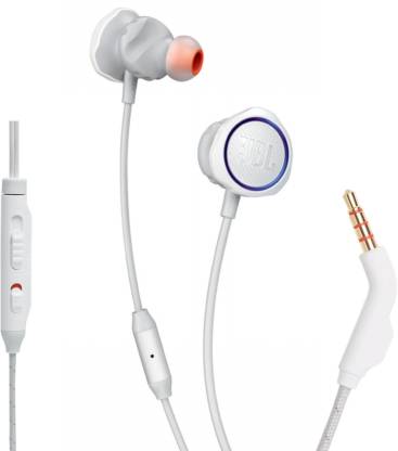 JBL Quantum 50 Wired Gaming Headset  (White, Blue, In the Ear)