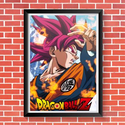 Goku Dragon Ball Z Poster Wall Art for Room and Office (Multicolour, 12 X  18 inch, Wood Framed) Paper Print - Animation & Cartoons posters in India -  Buy art, film, design,