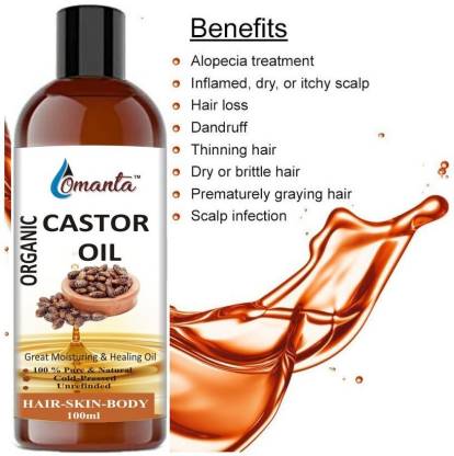 OMANTA Castor oil Hair Oil - Price in India, Buy OMANTA Castor oil Hair Oil  Online In India, Reviews, Ratings & Features | Flipkart.com
