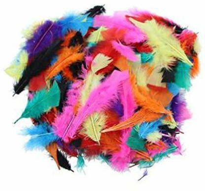 JPSOR 20pcs 8-10 Natural Spotted Feathers for DIY Craft Jewelry and Clothing Decoration 