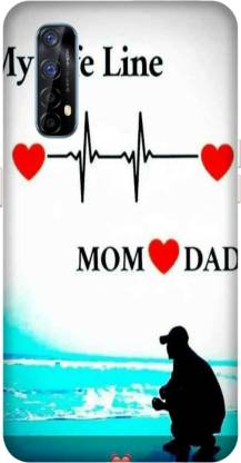 Kotuku Back Cover for Realme 7 Printed Mom Dad Love, Mom&Dad Love Back Cover