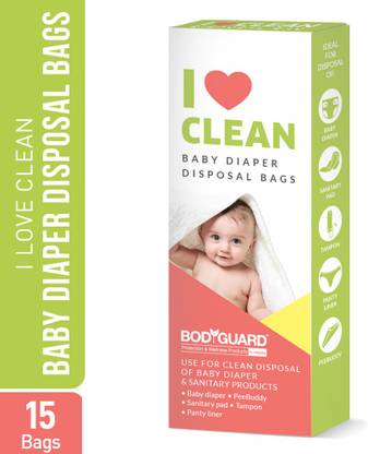 Bodyguard Baby Diapers And Sanitary Disposal Bag 15 Bags Disposal Bag Buy Baby Care Products In India Flipkart Com