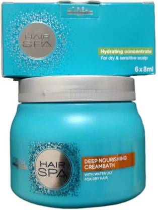 L'Oréal Paris Loreal Deep Nourishing Creambath With Purified Water For  Normal and Dull Hair (490 g) & Hydrating Concentrate (6x8ml) - Price in  India, Buy L'Oréal Paris Loreal Deep Nourishing Creambath With