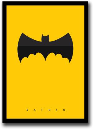 Blue Nexus Batman Logo Comical Paper Wall Poster With Frame  A4 Size,  300 GSM Paper Digital Reprint  inch x 11 inch Painting Price in India -  Buy Blue Nexus Batman