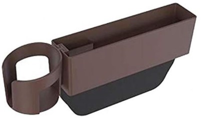 Brown Cards Cup Holder Easy Mount JIAKANUO Auto Car Seat Side Gap Catcher,Console Pocket Organizer,Car Seat Gap Filler 