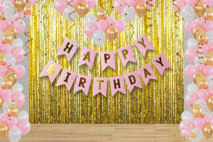 Pink golden balloons decoration Clearance