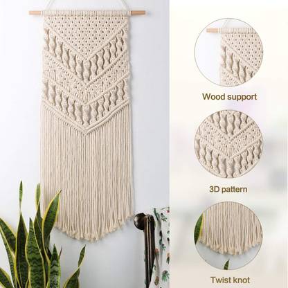 Ecofynd Macrame Boho Wall Hanging Bohemian Nordic Woven Wall Decor Tapestry Hippie Beautiful Geometric Art For Apartment House Living Room Home Decoration Handmade Ornament Price In India Buy Ecofynd Macrame