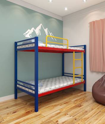 Homdec Libra Metal Bunk Bed In, Red Blue Yellow Bunk Bed