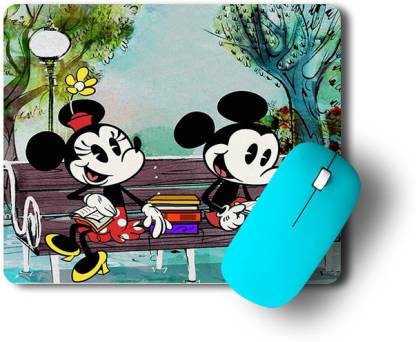 Yellow Alley Mickey Mouse Cartoon Mouse Pad |Mickey & Minnie Mouse Pad for  Desktop/Laptop |Rubber Base Matte Finish |Friendly for all type Mouse |Anti  -Slippery Rectangular Mouse Pad Mousepad - Yellow Alley :
