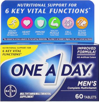 one a day men s health formula multivitamin multiminal 60 tabs