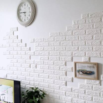Odelee 3d Foam Brick Wall Sticker White Pack Of 10 Pcs In India At Flipkart Com - Foam Brick Wallpaper Malaysia Odelee 3d Foam Brick Wall Sticker White Pack Of 10 Pcs In India At Flipkart Com - Foam Brick Wallpaper Malaysia