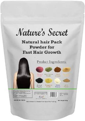 Nature's Secret DIY Natural Hair Pack Powder For Fast Hair Growth 250 Grams  - Price in India, Buy Nature's Secret DIY Natural Hair Pack Powder For Fast  Hair Growth 250 Grams Online