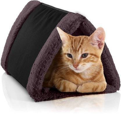 Petslover Cat Bed Cave House Cum Bed Best For Indoor Cats Houses Heated Kitten Warm Pet Self Warming W Hoods Caves Igloo Covered M Pet Bed Black Cat Dog House Price In India