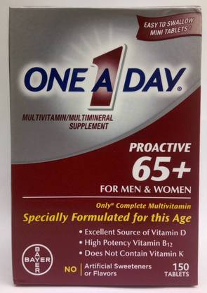 One A Day Proactive 65 Multivitamin 150 Tablets Price In India Buy One A Day Proactive 65 Multivitamin 150 Tablets Online At Flipkart Com One A Day Proactive 65 Multivitamin 150 Tablets Price In India Buy One A Day Proactive 65 Multivitamin 150 Tablets Online At Flipkart Com