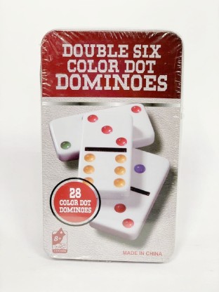 28pcs Dominoes Double Six Dominos Colour Dots 