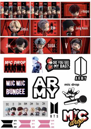 bts dynamite new album bts micdrop chibi medium self adhesive sticker price in india buy bts dynamite new album bts micdrop chibi medium self adhesive sticker online at flipkart com