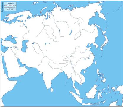 Physical Map Of Asia For Students Practice Map Asia Physical Map Paper Print - Educational Posters In India -  Buy Art, Film, Design, Movie, Music, Nature And Educational  Paintings/Wallpapers At Flipkart.com
