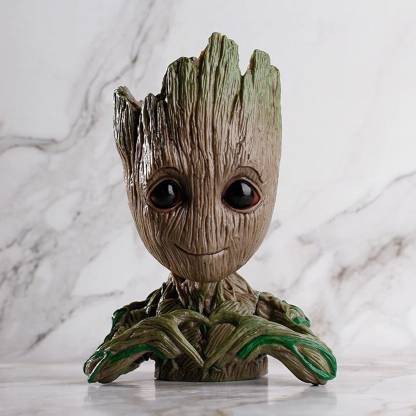 Baby Groot Flowerpot Tree Man Planter Flower Pot with Drainage Hole Pencil Pen Holder,Diligencer Office Party Ornament Christmas Birthday Gift Planter 6 
