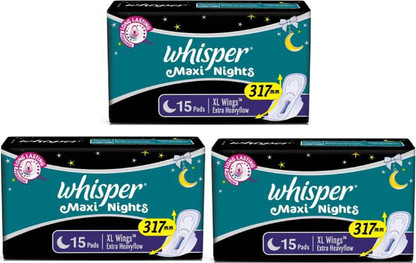 Whisper Maxi Nights XL Wings Sanitary 