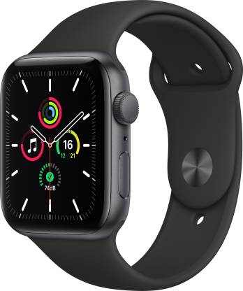 APPLE Apple Watch SE MYDT2HN/A 44 mm Space Grey Aluminium Case with Black Sport Band