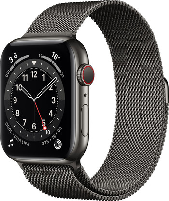 Apple Watch Series 6 44mm GPS Smart Watch – Grey Aluminum Case with Black  Sport Band – mtajrs