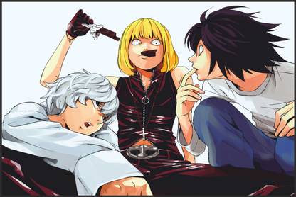 Death Note Anime Poster L And His Childhood Friend Mello And Near 10 12x18