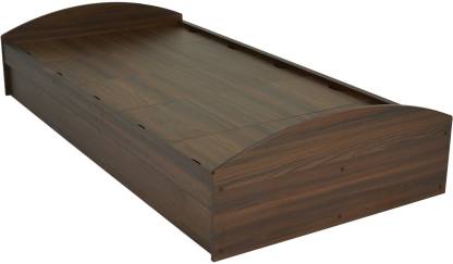 Best Classic Walnut Addison Engineered Wood Single Box Bed