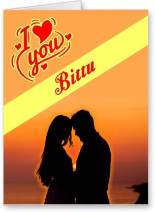 Midas Craft I Love You Bittu ….01 Gift Romantic Message Greeting Card Price  in India - Buy Midas Craft I Love You Bittu ….01 Gift Romantic Message  Greeting Card online at 