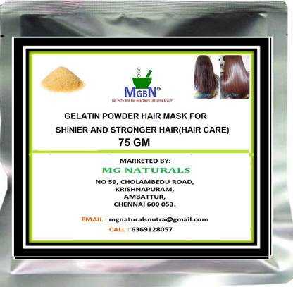 MGBN Gelatin Powder Hair Mask for Shinier and Stronger Hair(Hair Care) - 75 GM - Price in India, Buy MGBN Gelatin Powder Hair Mask for Shinier and Stronger Hair(Hair Care) - 75 MGBN Gelatin Powder Hair Mask for Shinier and Stronger Hair(Hair Care) - 75 GM - Price in India, Buy MGBN Gelatin Powder Hair Mask for Shinier and Stronger Hair(Hair Care) - 75