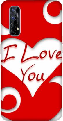 Kotuku Back Cover for Realme 7 Printed I Love You, Love, Heart Back Cover