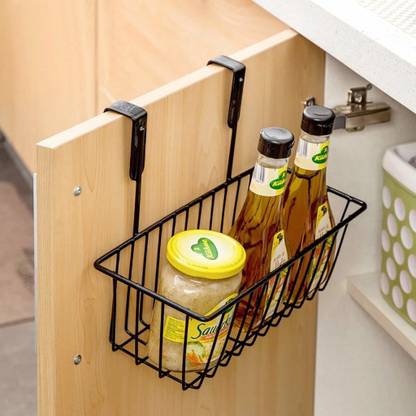 Go Hooked Hanging Storage Basket Cabinet Door Organiser Over Kitchen Rack Holder Pack Of 1 Pc In India Go Hooked Hanging Storage Basket, Over Cabinet Storage Basket