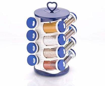 Absales Multipurpose Revolving Spice Rack With 16 Pcs Dispencer each 150 ml Plastic Spice ABS material Spice Set (Plastic) 16 Piece Spice Set