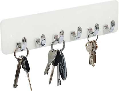 hanger 6 hooks black metal key hooks for wall Key holder / hook  Welcome Home 